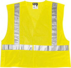 MCR Safety - Size 3XL High Visibility Lime Mesh Breakaway Vest - 27.4" Chest, ANSI 107-2015, Hook & Loop Closure, Polyester - Americas Industrial Supply