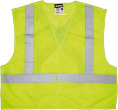 MCR Safety - Size 3XL High Visibility Lime Breakaway Vest - 27.4" Chest, ANSI 107-2015, Hook & Loop Closure, Polyester - Americas Industrial Supply