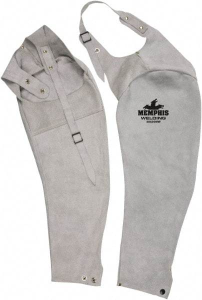 MCR Safety - Size Universal, Leather Sleeve - 25" Long Sleeve, Snaps at Wrist - Americas Industrial Supply