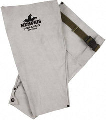 MCR Safety - Size Universal, Leather Sleeve - 18" Long Sleeve, Snaps at Wrist - Americas Industrial Supply