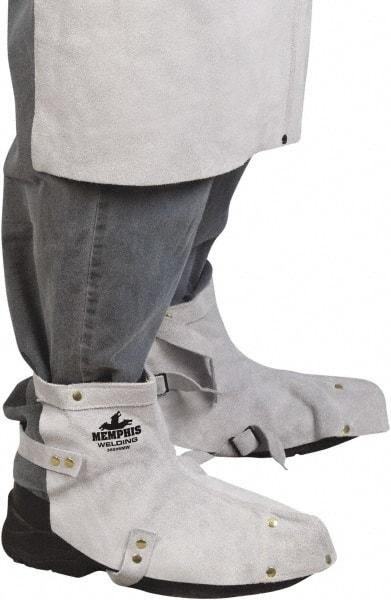 MCR Safety - Men's Universal (Women's Universal) Flame Resistant/Retardant Spats - Leather Upper, Gray - Americas Industrial Supply