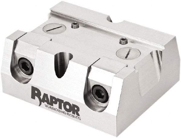 Raptor Workholding - 2-1/4" Jaw Width, 10" High x 8" Long x 10" Wide Dovetail Vise - For Use with 4 & 5 Axis Workholding Systems - Americas Industrial Supply
