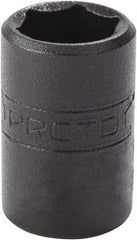 Proto - 5/32", 1/4" Drive, Standard Hand Socket - 6 Points, 7/8" OAL, Alloy Steel, Black Finish - Americas Industrial Supply