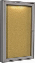 Ghent - 96-1/2" Wide x 48-1/2" High Open Cork Bulletin Board - Rubber, Confetti (Color) - Americas Industrial Supply