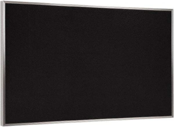 Ghent - 72-1/2" Wide x 48-1/2" High Open Cork Bulletin Board - Rubber, Black - Americas Industrial Supply