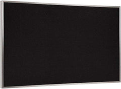 Ghent - 72-1/2" Wide x 48-1/2" High Open Cork Bulletin Board - Rubber, Black - Americas Industrial Supply