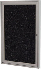 Ghent - 36" Wide x 30" High Enclosed Cork Bulletin Board - Rubber, Confetti (Color) - Americas Industrial Supply