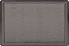 Ghent - 47" Wide x 34" High Enclosed Cork Bulletin Board - Fabric Covered, Black - Americas Industrial Supply