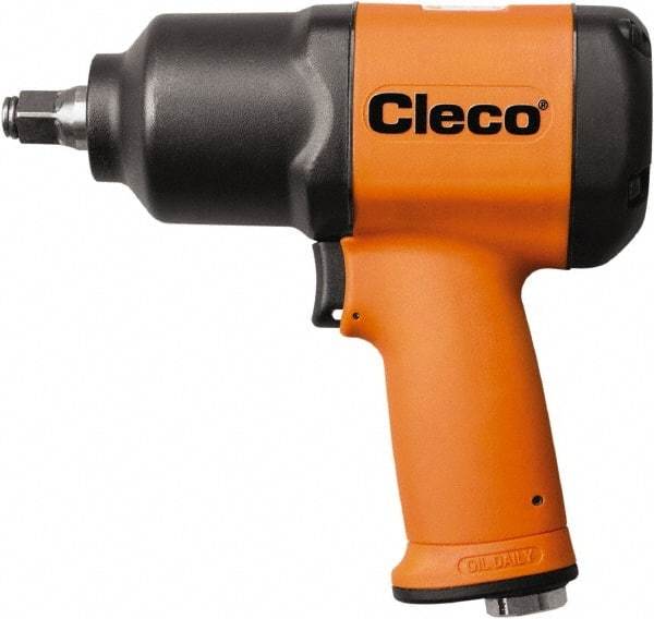 Cleco - 1" Drive, 5,500 RPM, 1,300 Ft/Lb Torque Impact Wrench - Pistol Grip Handle, 1,000 IPM, 40.5 CFM, 90 psi, 1/4" NPT Inlet - Americas Industrial Supply