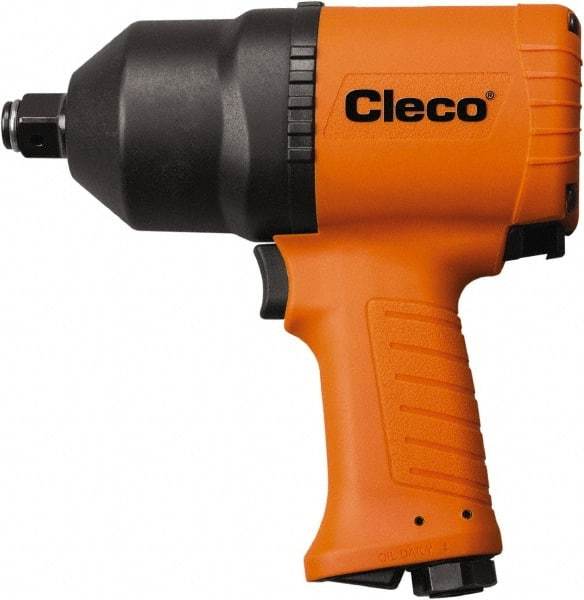 Cleco - 3/8" Drive, 12,000 RPM, 340 Ft/Lb Torque Impact Wrench - Pistol Grip Handle, 1,400 IPM, 54 CFM, 90 psi, 1/4" NPT Inlet - Americas Industrial Supply