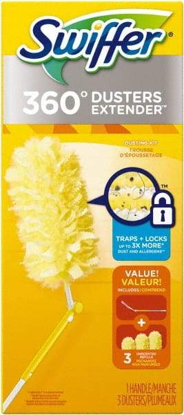 Swiffer - 6" Long Fiber & Plastic Duster - 6" OAL, Yellow - Americas Industrial Supply