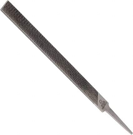 Anglo American - 10" Long, Smooth Cut, Mill American-Pattern File - Single Cut, 0.16" Overall Thickness, Tang - Americas Industrial Supply