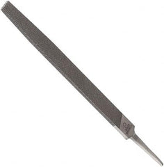 Anglo American - 10" Long, Smooth Cut, Triangle American-Pattern File - Double Cut, 0.67" Overall Thickness, Tang - Americas Industrial Supply
