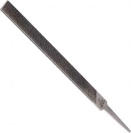 Anglo American - 4" Long, Second Cut, Mill American-Pattern File - Single Cut, 0.1" Overall Thickness, Tang - Americas Industrial Supply