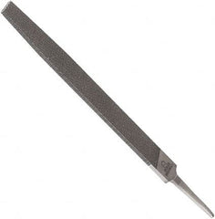 Anglo American - 4" Long, Smooth Cut, Triangle American-Pattern File - Double Cut, 0.28" Overall Thickness, Tang - Americas Industrial Supply