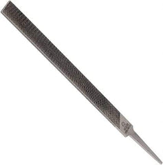 Anglo American - 4" Long, Smooth Cut, Mill American-Pattern File - Single Cut, 0.1" Overall Thickness, Tang - Americas Industrial Supply