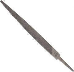 Anglo American - 6" Long, Second Cut, Warding American-Pattern File - Double Cut, 0.08" Overall Thickness, Tang - Americas Industrial Supply