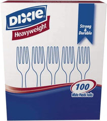 Dixie - Dixie Plastic Tableware, Heavyweight Forks - White - Americas Industrial Supply