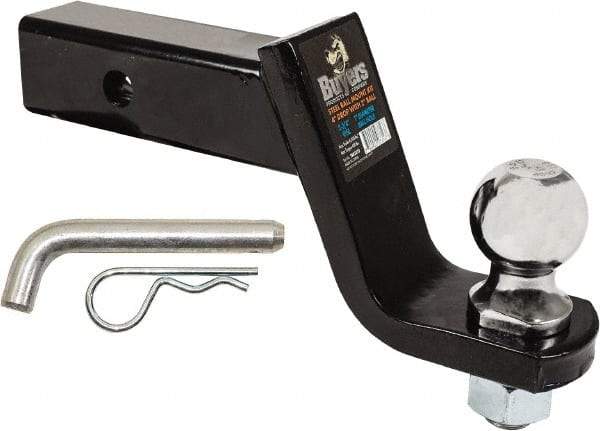 Buyers Products - 2" Ball Diam, 5-3/4" Shank Length, Hitch Ball - 2" Shank Diam, 5,000 Lb Capacity, Black Powder-Coated - Americas Industrial Supply