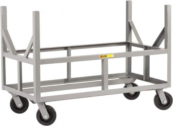 Little Giant - 3,000 Lb Capacity Steel Bar Cradle Truck - Steel Deck, 24" OAW, 0" Platform Length, Phenolic Casters - Americas Industrial Supply