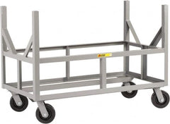 Little Giant - 3,000 Lb Capacity Steel Bar Cradle Truck - Steel Deck, 24" OAW, 0" Platform Length, Phenolic Casters - Americas Industrial Supply