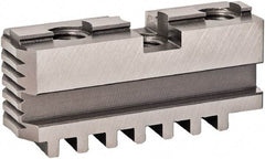 Bison - 19.68" Max Chuck Diam Compatibility, Steel Tongue & Groove Hard Lathe Master Jaws - 0 Steps - Americas Industrial Supply