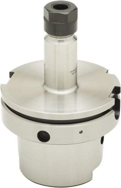 Parlec - 1mm to 13mm Capacity, 6.52" Projection, HSK100A Hollow Taper, ER20 Collet Chuck - 0.0002" TIR, Through-Spindle - Exact Industrial Supply
