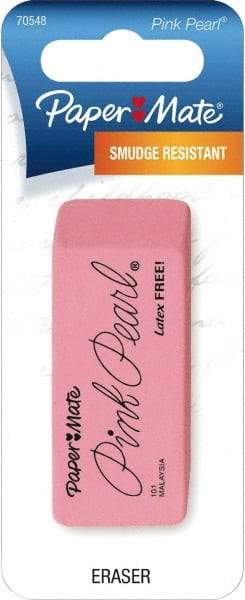 Paper Mate - Rectangle Rubber Eraser - Pink - Americas Industrial Supply