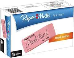 Paper Mate - Rectangle Rubber Eraser - Pink - Americas Industrial Supply