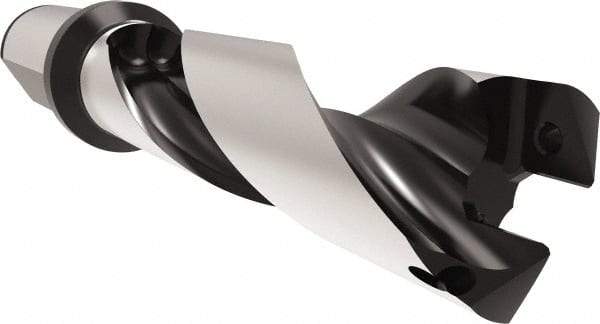 Allied Machine and Engineering - Series 29, 29 to 31.99mm Diam, 32mm Diam Straight Shank with Flange, Helical Flute Spade Drill - 96mm Max Depth, 136.2mm Body Length, 196.2mm OAL, Standard Length, Through Coolant - Americas Industrial Supply