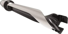 Allied Machine and Engineering - Series 22, 22 to 23.99mm Diam, 25mm Diam Straight Shank with Flange, Straight Flute Spade Drill - 167.9mm Max Depth, 201.3mm Body Length, 257.3mm OAL, Standard Length, Through Coolant - Americas Industrial Supply