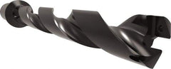 Allied Machine and Engineering - Series 32, 32 to 35mm Diam, 1-1/2" Diam Straight Shank with Flange, Helical Flute Spade Drill - 9-41/64" Max Depth, 11-23/32" Body Length, 14-13/32" OAL, Standard Length, Through Coolant - Americas Industrial Supply