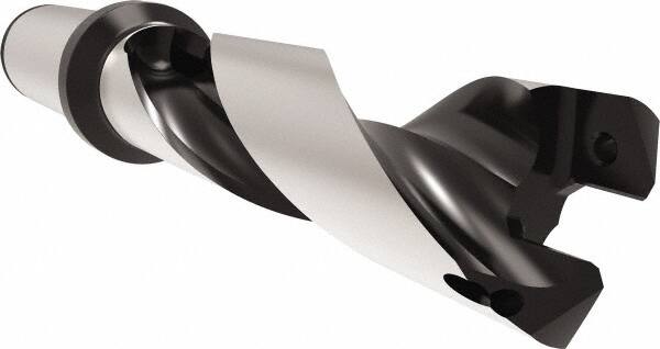 Allied Machine and Engineering - Series 26, 26 to 28.99mm Diam, 32mm Diam Straight Shank with Flange, Helical Flute Spade Drill - 87mm Max Depth, 128.1mm Body Length, 188.1mm OAL, Standard Length, Through Coolant - Americas Industrial Supply