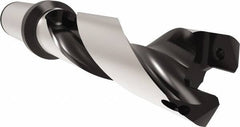 Allied Machine and Engineering - Series 26, 26 to 28.99mm Diam, 32mm Diam Straight Shank with Flange, Helical Flute Spade Drill - 87mm Max Depth, 128.1mm Body Length, 188.1mm OAL, Standard Length, Through Coolant - Americas Industrial Supply