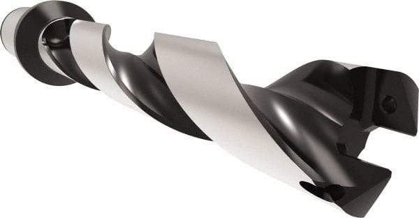 Allied Machine and Engineering - Series 32, 32 to 35mm Diam, 40mm Diam Straight Shank with Flange, Helical Flute Spade Drill - 175mm Max Depth, 227.7mm Body Length, 297.7mm OAL, Standard Length, Through Coolant - Americas Industrial Supply