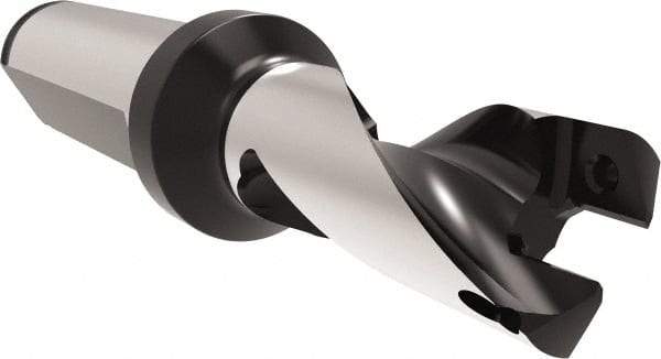Allied Machine and Engineering - Series 16, 16 to 16.99mm Diam, 20mm Diam Straight Shank with Flange, Helical Flute Spade Drill - 21mm Max Depth, 50.8mm Body Length, 100.8mm OAL, Short Length, Through Coolant - Americas Industrial Supply