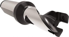 Allied Machine and Engineering - Series 16, 16 to 16.99mm Diam, 20mm Diam Straight Shank with Flange, Helical Flute Spade Drill - 21mm Max Depth, 50.8mm Body Length, 100.8mm OAL, Short Length, Through Coolant - Americas Industrial Supply