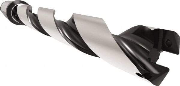 Allied Machine and Engineering - Series 29, 29 to 31.99mm Diam, 32mm Diam Straight Shank with Flange, Helical Flute Spade Drill - 223.9mm Max Depth, 264.1mm Body Length, 324.1mm OAL, Standard Length, Through Coolant - Americas Industrial Supply