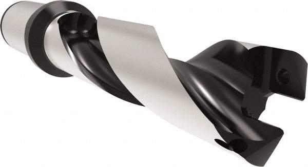 Allied Machine and Engineering - Series 32, 32 to 35mm Diam, 40mm Diam Straight Shank with Flange, Helical Flute Spade Drill - 105mm Max Depth, 157.7mm Body Length, 227.7mm OAL, Standard Length, Through Coolant - Americas Industrial Supply