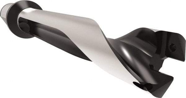 Allied Machine and Engineering - Series 32, 32 to 35mm Diam, 40mm Diam Straight Shank with Flange, Straight Flute Spade Drill - 175mm Max Depth, 227.7mm Body Length, 297.7mm OAL, Standard Length, Through Coolant - Americas Industrial Supply