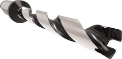 Allied Machine and Engineering - Series 11, 11 to 11.99mm Diam, 16mm Diam Straight Shank with Flange, Helical Flute Spade Drill - 83.9mm Max Depth, 110.6mm Body Length, 158.6mm OAL, Standard Length, Through Coolant - Americas Industrial Supply