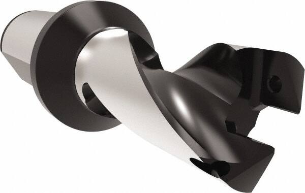 Allied Machine and Engineering - Series 32, 32 to 35mm Diam, 40mm Diam Straight Shank with Flange, Helical Flute Spade Drill - 38" Max Depth, 90.7mm Body Length, 160.7mm OAL, Short Length, Through Coolant - Americas Industrial Supply