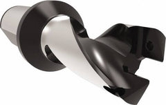 Allied Machine and Engineering - Series 32, 32 to 35mm Diam, 40mm Diam Straight Shank with Flange, Helical Flute Spade Drill - 38" Max Depth, 90.7mm Body Length, 160.7mm OAL, Short Length, Through Coolant - Americas Industrial Supply