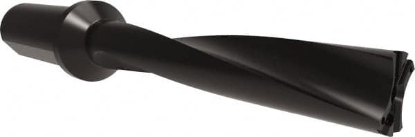 Allied Machine and Engineering - Series APX 38, 5xD, 2" Shank Diam, Drill Body - 11.2031" Drill Body Length to Flange, W3805H Toolholder, 15.7031" OAL, 11.2031" Drill Body Length, Weldon Flat Shank, Through Coolant - Americas Industrial Supply