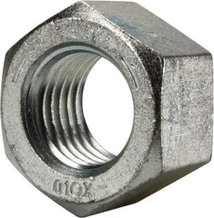 Value Collection - 1-3/4 - 5 UNC Steel Right Hand Hex Nut - 2-5/8" Across Flats, 1-1/2" High, Zinc Clear Finish - Americas Industrial Supply