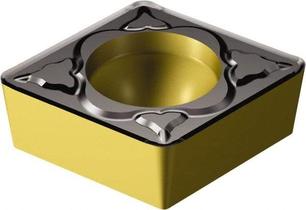 Sandvik Coromant - CCMT431 PM Grade 4235 Carbide Turning Insert - TiCN/AI2O3/TiN Finish, 80° Diamond, 1/2" Inscr Circle, 3/16" Thick, 1/64" Corner Radius - Americas Industrial Supply