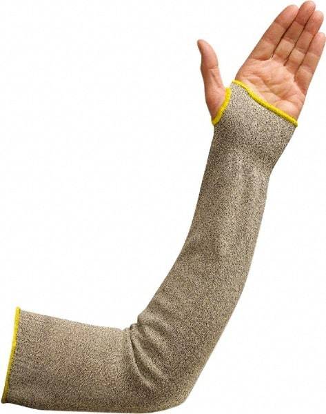 Wells Lamont - Size 24, Gray Fiber Cut Resistant Sleeve - 24" Long Sleeve, Cut Resistance Level 3, Elastic Opening at Both Ends, Made with Thumb Hole - Americas Industrial Supply