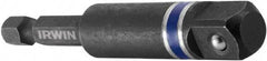 Irwin - 3/8" Square Size Hex to Square Adapter - 1/4" Hex Drive, 3" OAL - Americas Industrial Supply