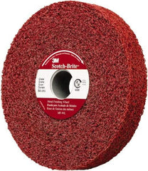 3M - 6" Diam, 1" Face Width, 1-1/4" Center Hole, Coarse Grade, Aluminum Oxide Deburring Wheel - Convolute, Hard Density 5 Grade, 6,000 RPM - Americas Industrial Supply