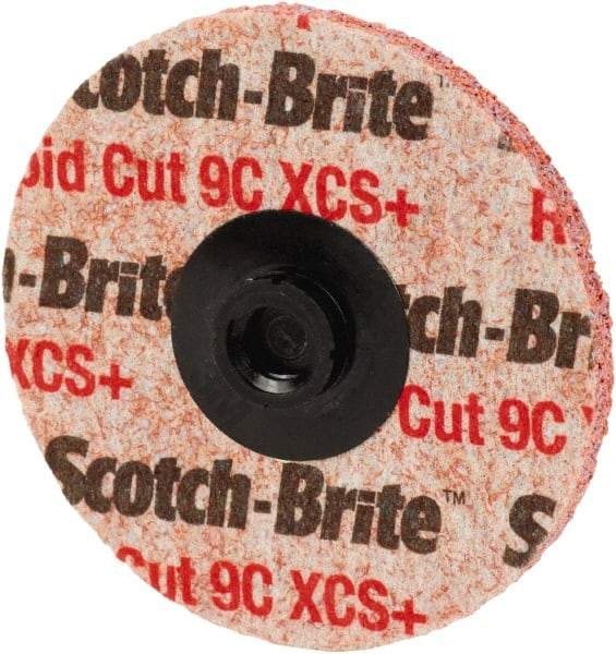 3M - 3" Disc Diam, Aluminum Oxide Quick Change Disc - Type R Attaching System, Nonwoven, Maroon, Medium Grade, 18,000 RPM - Americas Industrial Supply